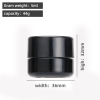 5ml UV-coated black glass concentration container - Childrens anti-theft packaging