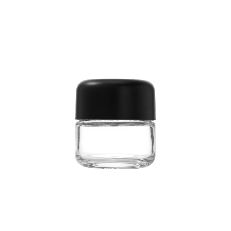 2 Ounce Transparent Glass Jar for Childproof Anti-Theft Packaging