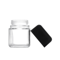   3 ounce capacity, square-shaped Clear glass bottle (ideal for child-resistant packaging)