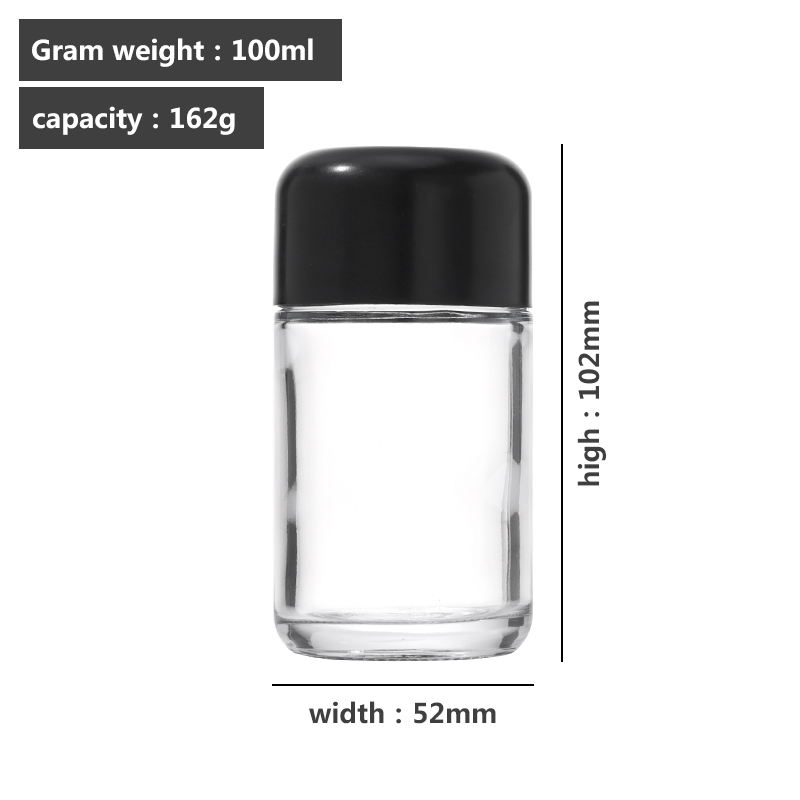 4 Ounce Transparent Glass Jar 
for Childproof Anti-Theft Packaging