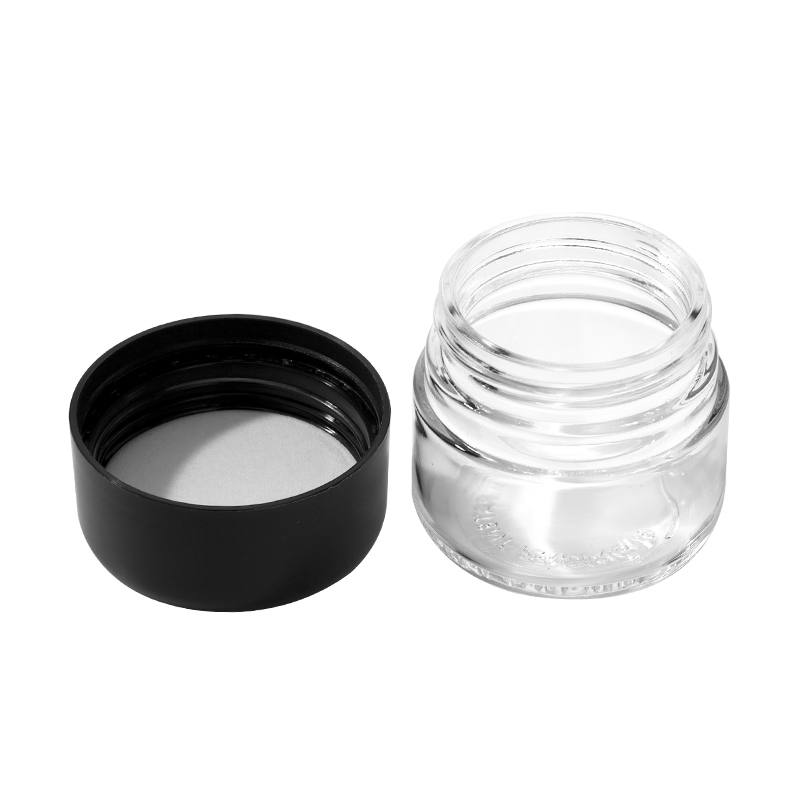 2 Ounce Transparent Glass Jar for Childproof Anti-Theft Packaging