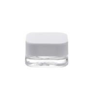 three 3ml child-safe anti-theft glass jars with transparent packaging.