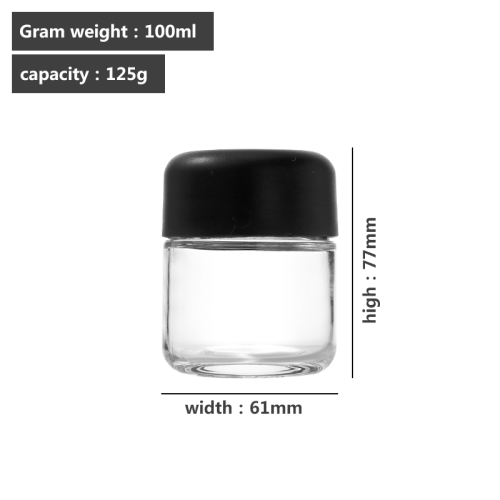 3 Ounce Transparent Glass Jar 
for Childproof Anti-Theft Packaging