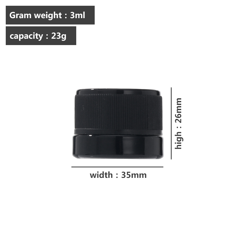 3 ml clear glass concentration container - Childrens anti-theft packaging