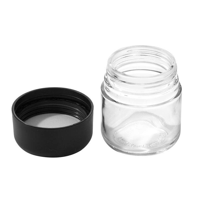 3 Ounce Transparent Glass Jar 
for Childproof Anti-Theft Packaging