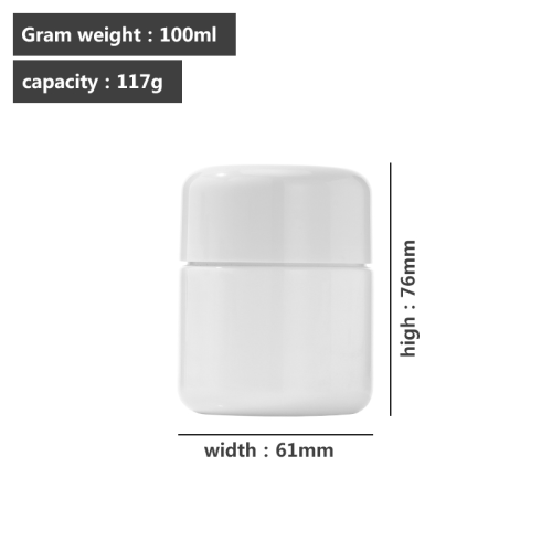 3 Ounce White Glass Jar 
for Childproof 
Anti-Theft Packaging