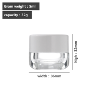 5ml clear glass concentration container - Childrens anti-theft packaging