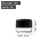 1 Ounce Transparent Glass Jar 
for Childproof Anti-Theft Packaging