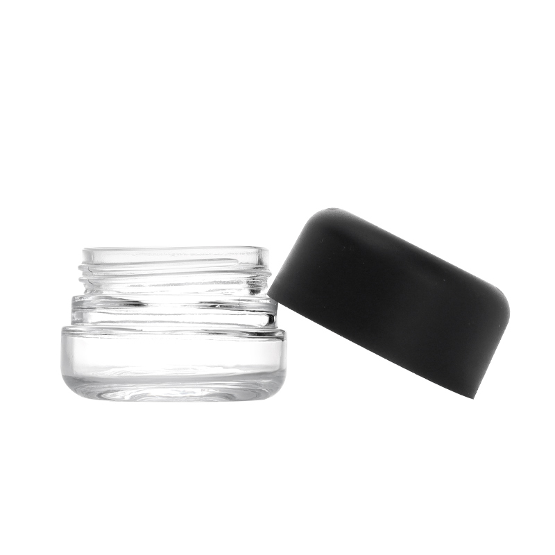 1 Ounce Transparent Glass Jar 
for Childproof Anti-Theft Packaging